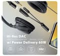 Miniatyrbillede 2 af 10: AXAGON, ADA-HCPD USB-C - Hi-Res DAC Audio Adapter PD, 60W