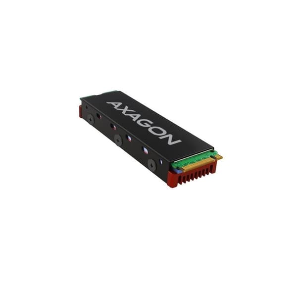 AXAGON, Passiv aluminiumskjøler for alle M.2 SSD-er, størrelse 2280, høy 12 mm, CLR-M2