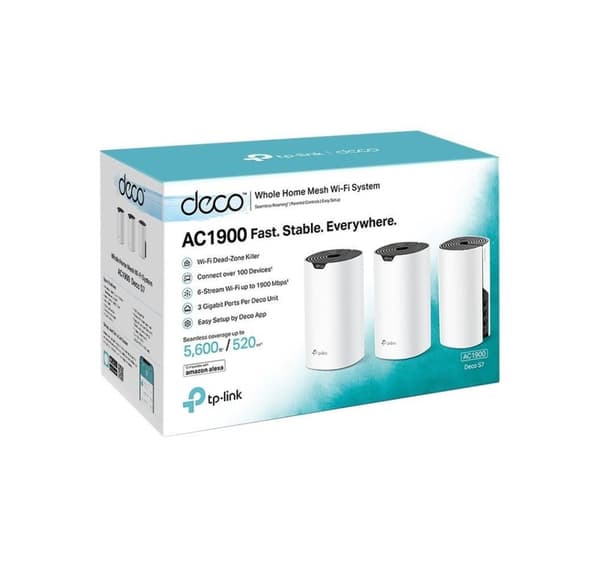 TP-LINK, AC1900 Whole Home Mesh Wi-Fi-system, Deco S7 (3-pack)