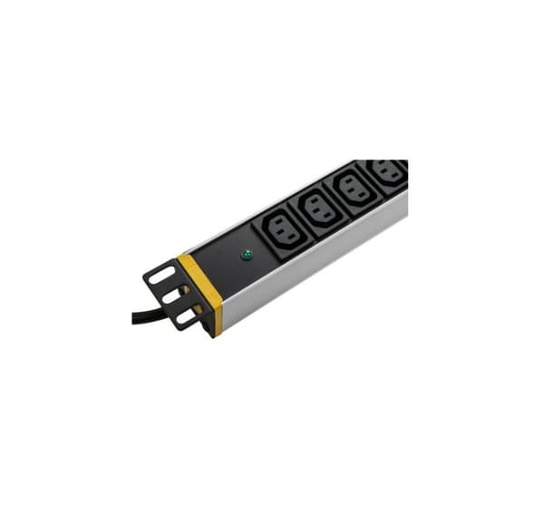 SOMI Networks, 1U, 19″, 12x C13 Aluminium PDU Power Panel med indikator, PDU12C13ASP