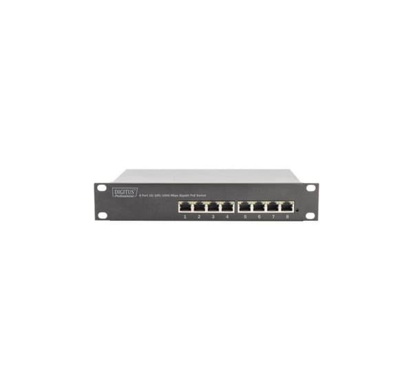 Digitus, 8-porters Gigabit Ethernet PoE-svitsj, DN-95317