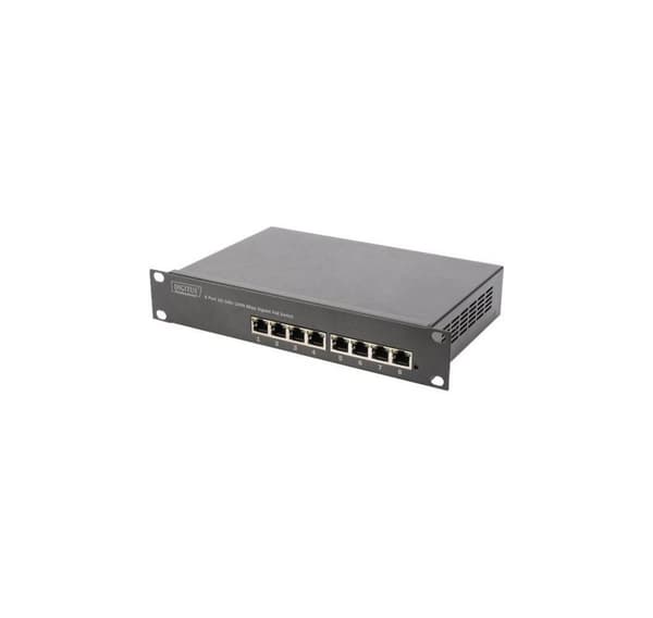 Digitus, 8-porters Gigabit Ethernet PoE-svitsj, DN-95317