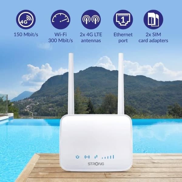 Modemrouter - STRONG - 4G LTE ROUTER - Højhastighedsforbindelse - Op til 300 Mbit/s