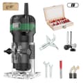Miniatyrbillede 2 af 2: Elektrisk Trimmesmaskine, 800W Effekt, 33000rpm Tomgangshastighed,Standard +15pc fræser sæt