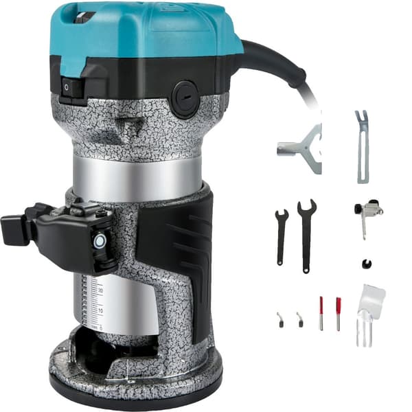Puuporakone, 710W teho, nopeus 13000-33000 RPM, alumiiniseosmateriaali,Kiinteä perusta