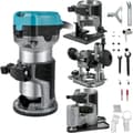 Miniatyrbillede 2 af 2: Træfræsemaskine, 710W effekt, hastighed 13000-33000 RPM, aluminiumlegering materiale,4 Basen