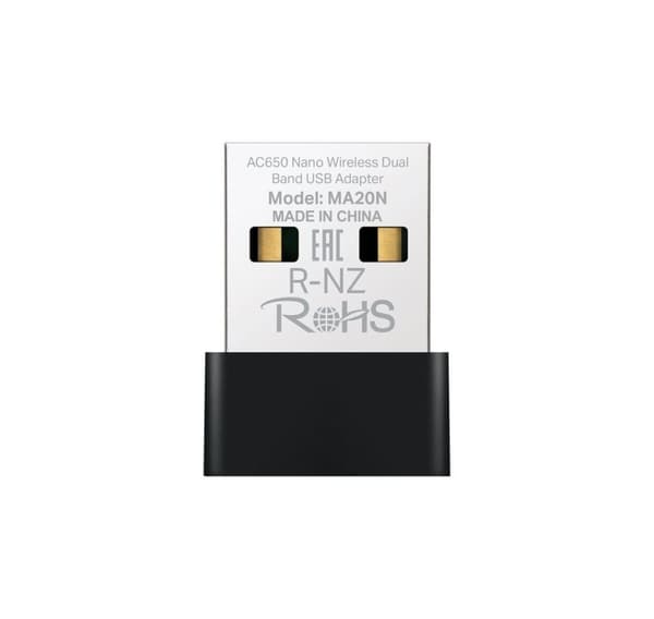 Mercusys, AC650 Nano Wireless Dual Band USB Adapter, MA20N