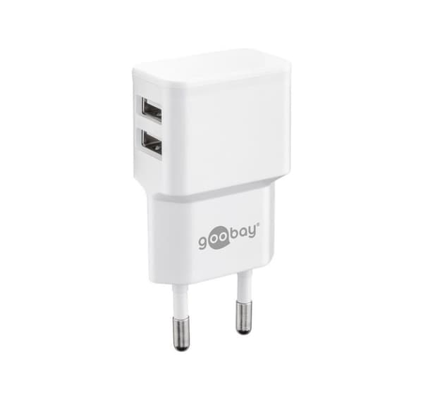 Goobay, Dual USB-oplader, 44952 Hvid