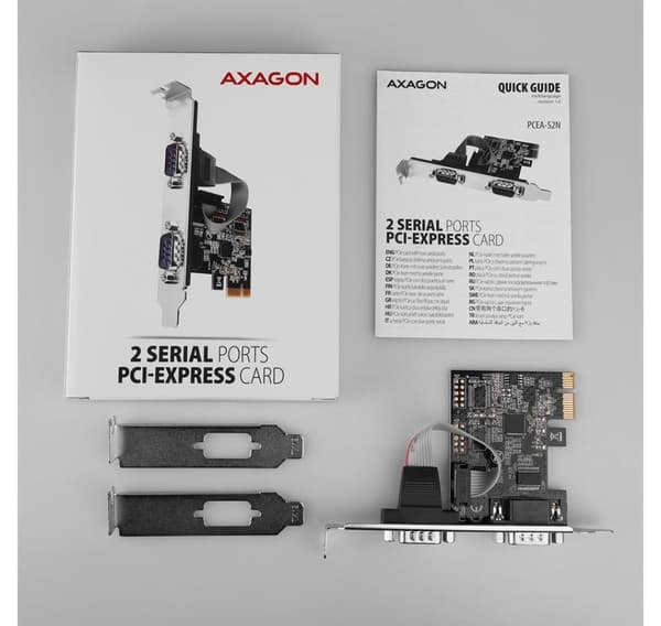 AXAGON, PCI-Express-kort med to 250 kbps serielle porter, PCEA-S2N