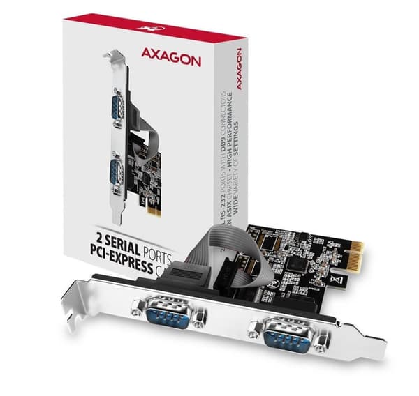 AXAGON, PCI-Express-kort med to 250 kbps serielle porter, PCEA-S2N