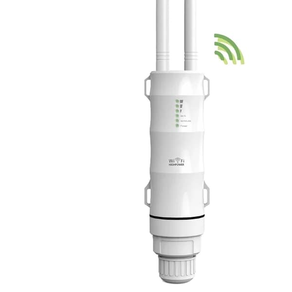 Utomhus WiFi Repeater, Hög Effekt, Dubbelband 24G+5Ghz, AC600 WiFi Repeater