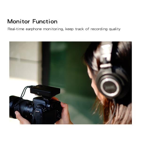 Langaton lavalier-mikrofoni, monitoritoiminto, UHF-teknologia