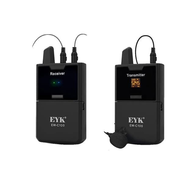 Langaton lavalier-mikrofoni, monitoritoiminto, UHF-teknologia