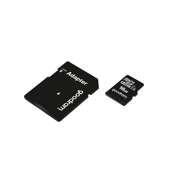 GoodRam 16GB microSDHC minneskort Klass 10 UHS-I med adapter