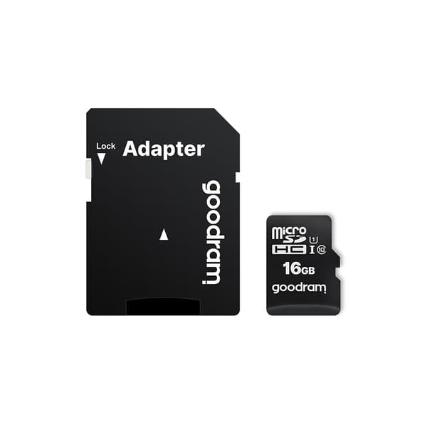 GoodRam 16GB microSDHC minneskort Klass 10 UHS-I med adapter