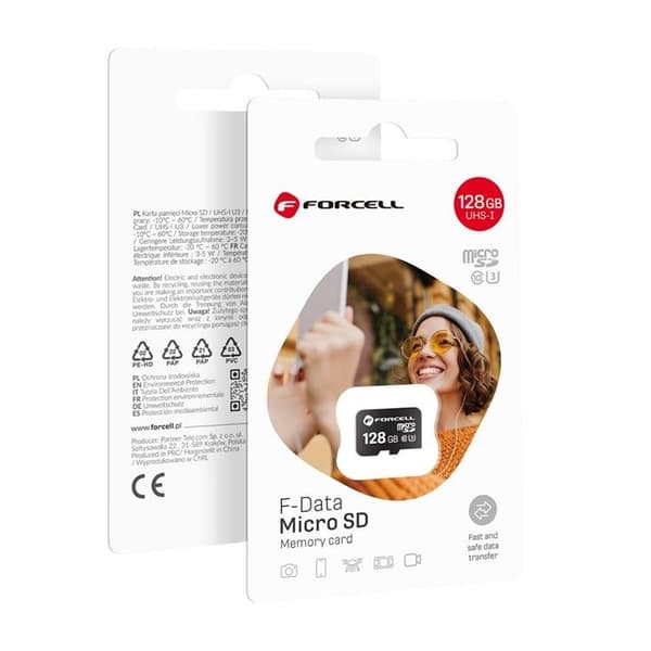 Forcell F-DATA 128GB Minneskort microSD UHS-I U3 class 10