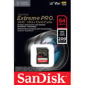 Miniatyrbild 4 av 4: SANDISK SDXC Extreme Pro 64GB 200MB/s UHS-I C10 V30 U3