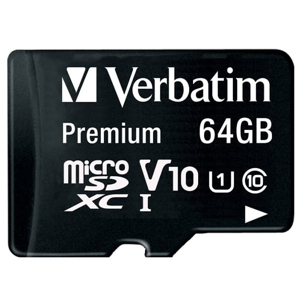Verbatim Minneskort microSDXC 64GB V10 Med Adapter - Svart