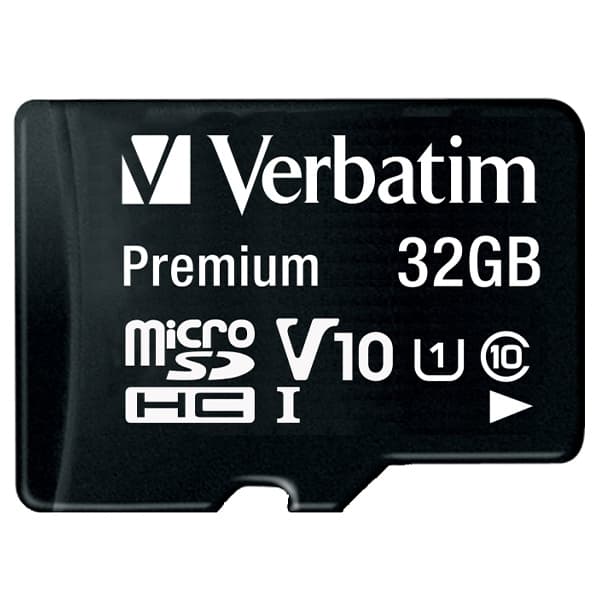 Verbatim Minneskort microSDHC 32GB V10 Med Adapter - Svart