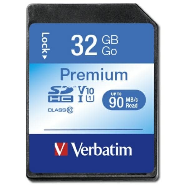 Verbatim Minneskort SDHC 32GB V10 Karta Premium U1 - Svart