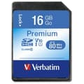 Miniatyrbild 1 av 5: Verbatim Minneskort SDHC 16GB V10 Karta Premium U1 - Svart