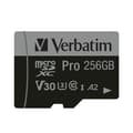 Miniatyrbild 2 av 3: Verbatim Minneskort microSD 256GB Med Adapter Pro U3 - Svart