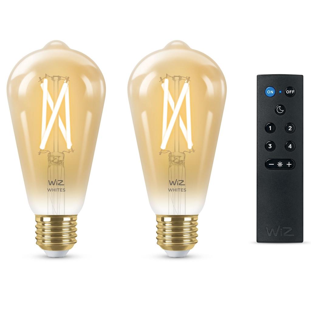 WiZ WiFi Smart LED E27 Vintage 60W Filam 2p+Fjärr