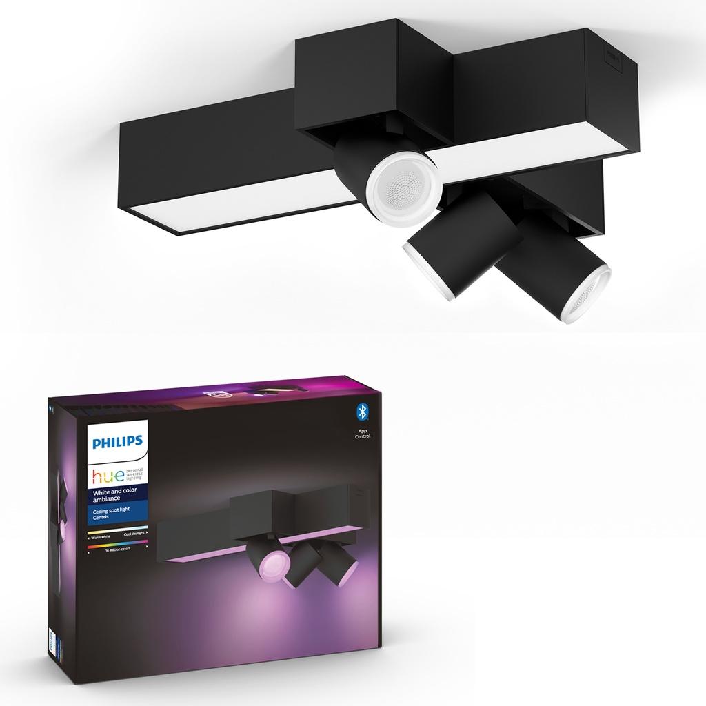 Philips Hue Centris 3x spot + tak Kors Svart