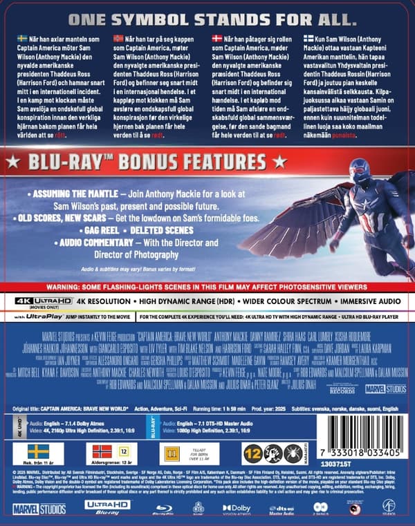 Captain America: Brave New World Steelbook (4K Ultra HD + Blu-ray)