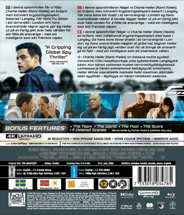 The Amateur (4K Ultra HD+Blu-ray)