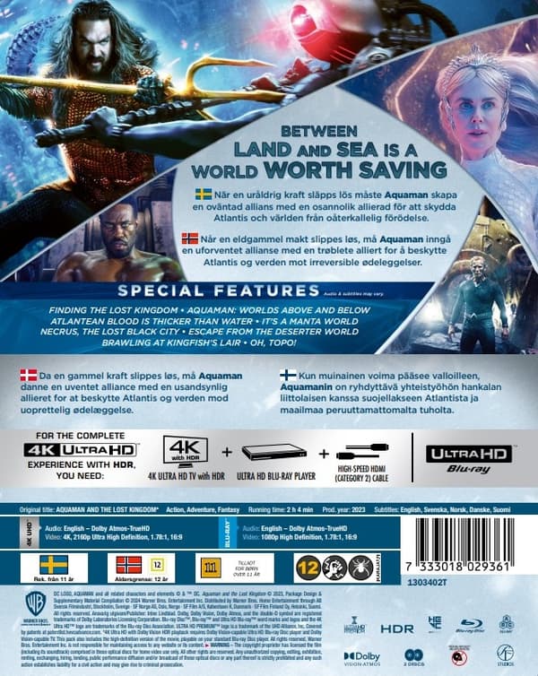 Aquaman and the Lost Kingdom - Limited Steelbook Ice Edition (4K Ultra HD + Blu-ray)