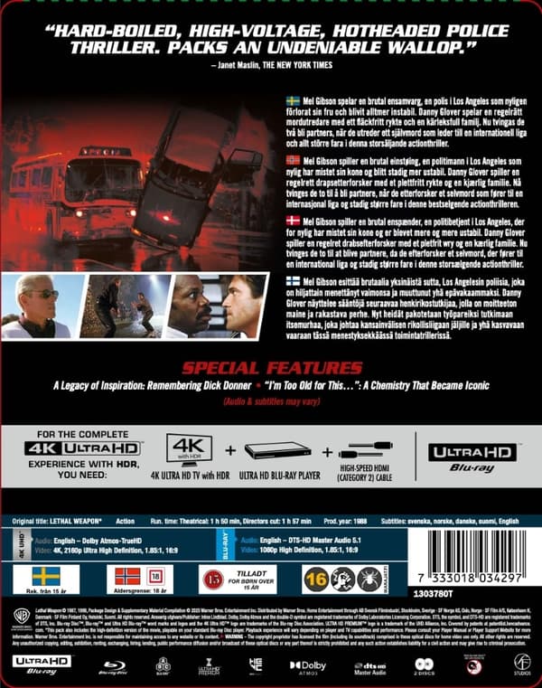Lethal Weapon Steelbook Limited (4K Ultra HD + Blu-ray)