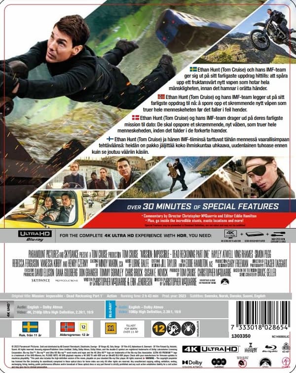 Mission: Impossible - Dead Reckoning Part One - Limited Steelbook 2 (4K Ultra HD + Blu-ray)
