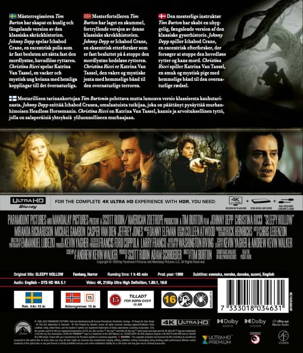 Sleepy Hollow (4K Ultra HD)