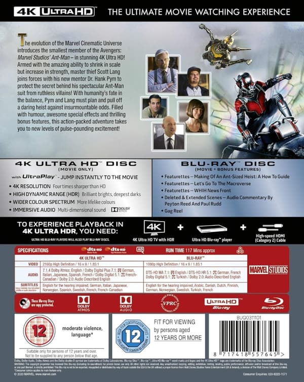 Ant-Man (4K Ultra HD + Blu-ray) (Import)