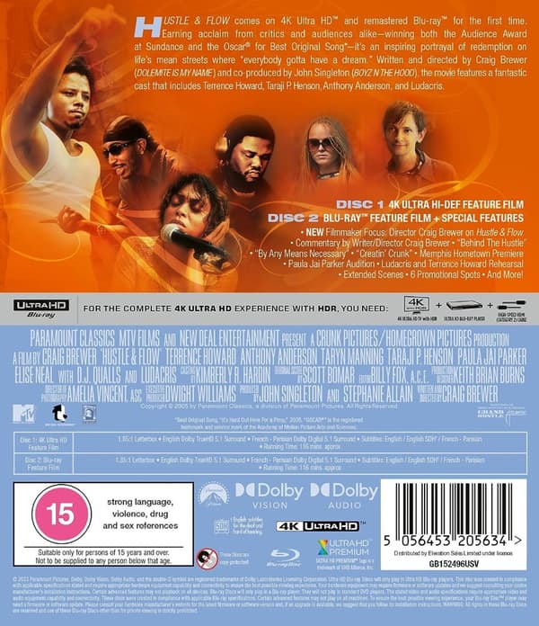 Hustle & Flow (4K Ultra HD + Blu-ray) (Import)