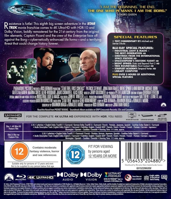 Star Trek VIII - First Contact (4K Ultra HD + Blu-ray) (Import)