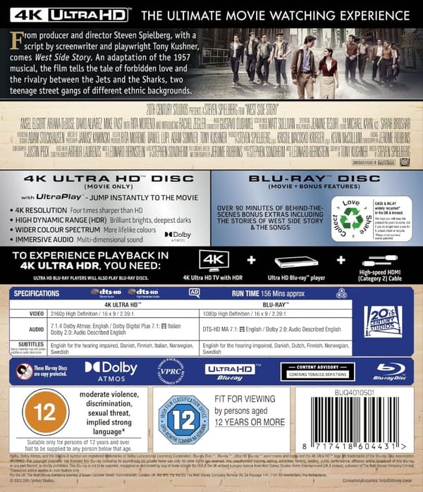 West Side Story (4K Ultra HD + Blu-ray9 (Import)