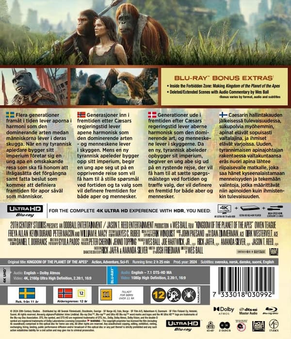 Kingdom of the Planet of the Apes (4K Ultra HD + Blu-ray)
