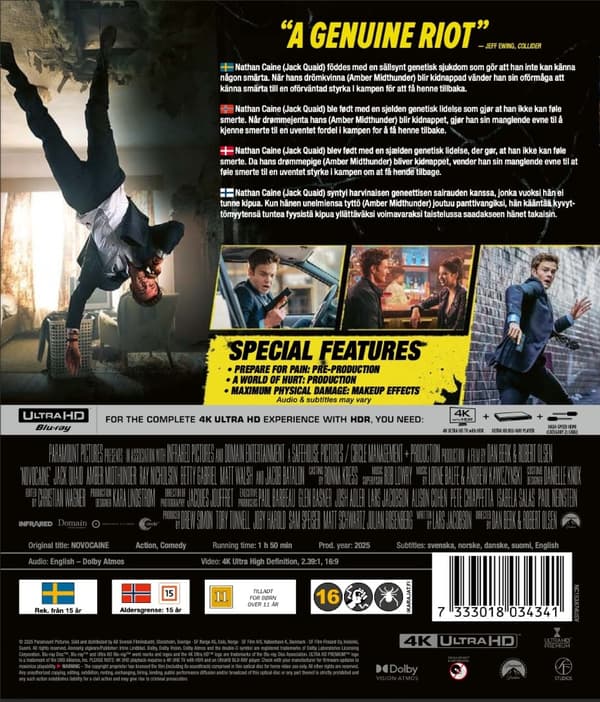 Novocaine Steelbook Limited (4K Ultra HD + Blu-ray)