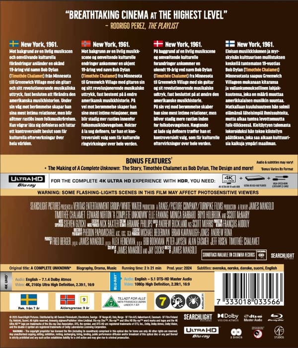 A Complete Unknown (4K Ultra HD + Blu-ray)