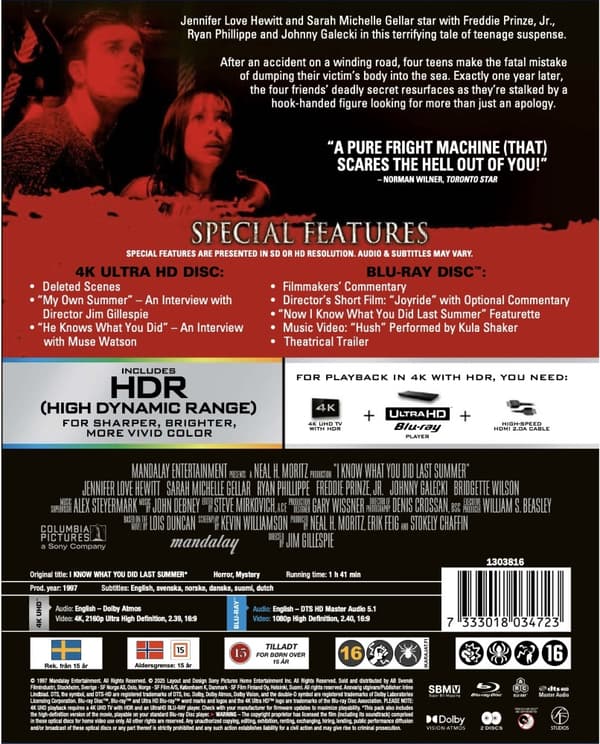 I Know What You Did Last Summer (1997) Steelbook Limited Edition (4K Ultra HD+Blu-ray)