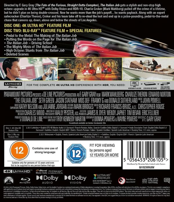 The Italian Job (4K Ultra HD + Blu-ray) (Import)