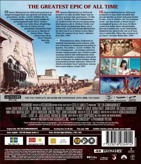 The Ten Commandments (4K Ultra HD)