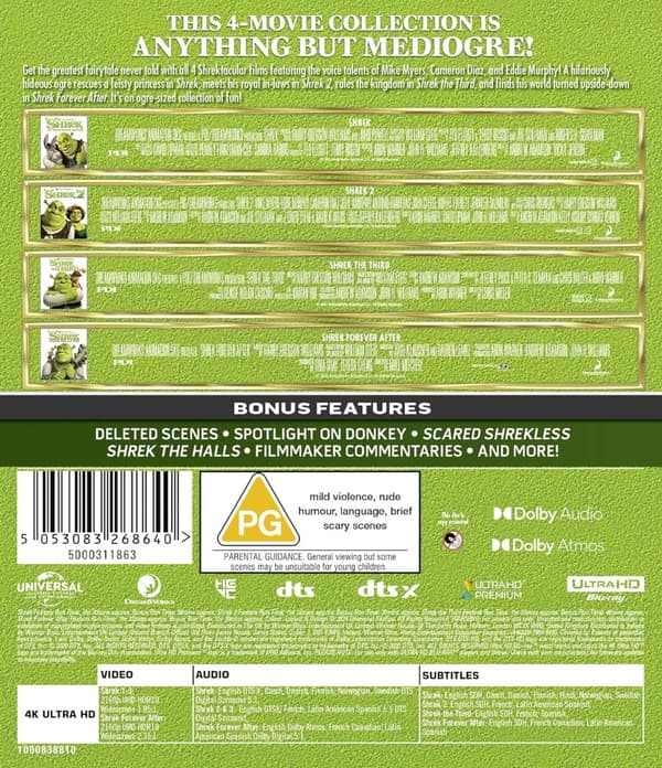 Shrek: The 4-Movie Collection (4K Ultra HD) (Import)