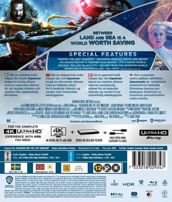 Aquaman and the Lost Kingdom (4K Ultra HD + Blu-ray)