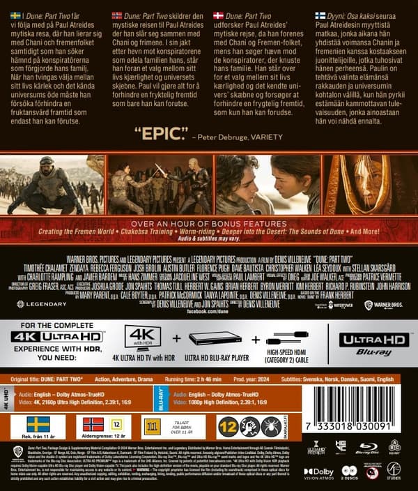 Dune: Part Two (4K Ultra HD + Blu-ray)