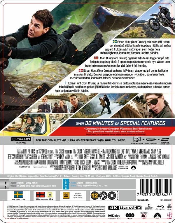 Mission: Impossible - Dead Reckoning Part One - Limited Steelbook 1 (4K Ultra HD + Blu-ray)