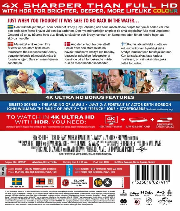 Jaws 2 (4K Ultra HD + Blu-ray)