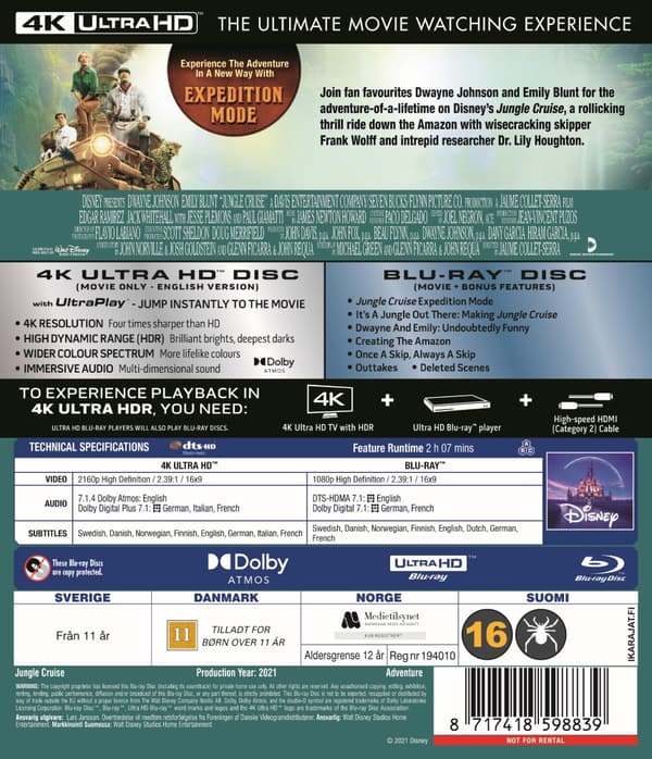Jungle Cruise (4K Ultra HD + Blu-ray)